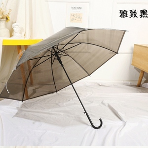 透明黑伞长柄伞一次性雨伞广告定制logo纯色礼品伞印刷成人学生