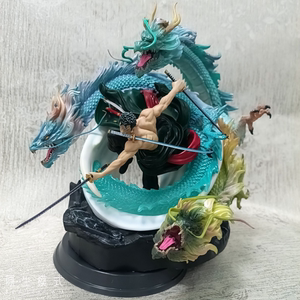 海贼王 gk 三头龙 索隆 场景 雕像 缩小版 模型 摆件 盒装手办