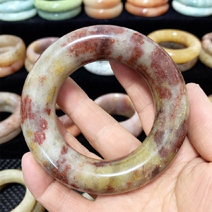 兴玉缘踏雪寻梅大胖圆内蒙古佘太玉天然玉石手镯精品民族风气质款