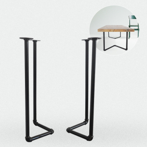 loft美式工业水管桌架办公书桌网吧镀锌铁管桌腿桌脚餐厅客厅包邮