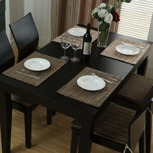 欧式餐桌餐垫布艺长方形歺桌垫隔热垫西餐布餐盘布垫杯垫棉麻纯色