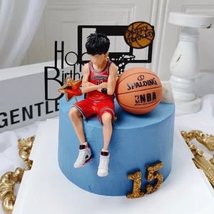 灌篮高手蛋糕装饰摆件樱木流川枫篮球小子男孩男生打篮球烘焙插件
