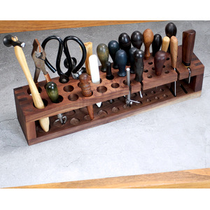 皮匠老王 胡桃木工具架手工工具收纳架手工皮具实木工具台