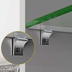 玻璃固定卡扣玻璃夹支架托架酒柜玻璃隔板层板托卡子夹子固定配件