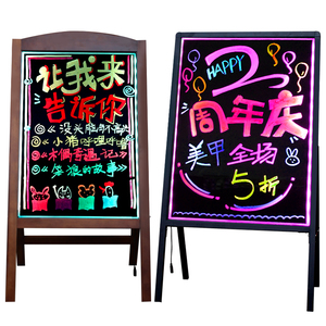 实体店小板亮光绘画手绘板便携字牌美发店价目表制作展示牌发光字