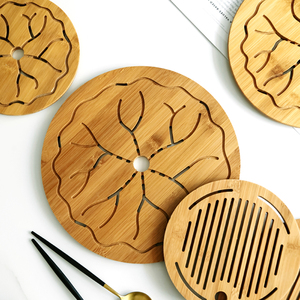 竹制木质砂锅垫子隔热垫家用厨房餐桌菜垫碗垫防烫日式大号盘子垫