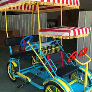 休闲马双人亲子自行车三人自行车四人自行车四轮自行车旅游观光车