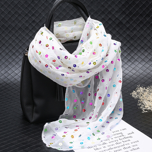 亮片包头围巾纱巾丝巾5元以下服装店淘宝店公司礼品采购丝巾春秋