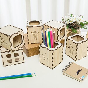 镂空木质笔筒包邮