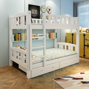 实木彩色子母床双层床二层上下床高低床儿童床成人松木床母子铺