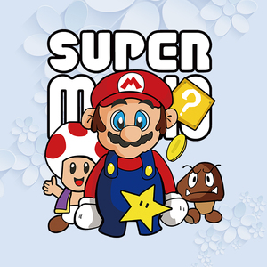 2021新款游戏卡通人物马里奥时尚潮流衣服热转印烫画贴衣服补丁贴