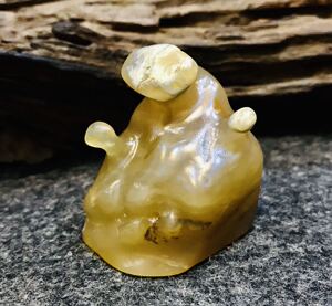 赤峰巴林牛角冻石 巴林黄花冻石福黄冻石巴林鸡血石巴林彩冻石料