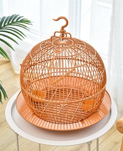 圆形笼衣组合笼塑料带底盘笼宠物大挂钩展示笼40圆笼玄凤鹦鹉鸟笼