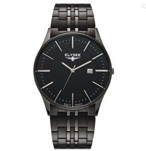 爱丽舍elysee 83017 diomedes ii石英黑色表盘飞行员运动男士手表
