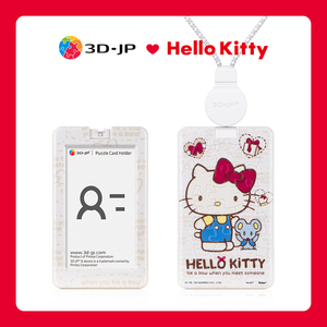 3D-JP 18片 卡套拼图 塑料拼图 Hello Kitty- 蝴蝶结 HA1055