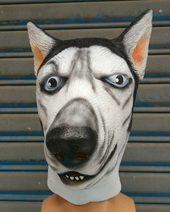 snail708淘宝befitu头套乳胶狗头加厚标准犬套3d面具帽子角色扮演憨