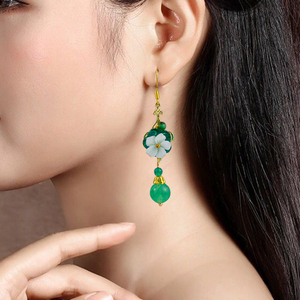 古风旗袍简约耳环女搭配汉服耳坠气质耳夹宫廷耳饰复古配饰国风夏