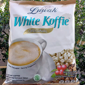 印尼进口白咖啡luwak露哇猫斯三合一速溶巴厘岛印度尼西亚400g/袋