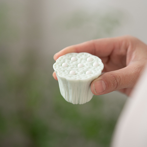 莲蓬盖置茶壶盖碗陶瓷盖拖高端中式茶器杯托茶席功夫茶具垫小摆件