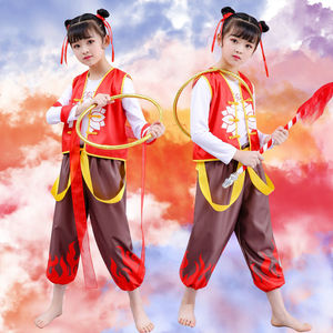 红孩儿演出服小哪咤之魔童降世同款衣服儿童男cos表演服套装服装