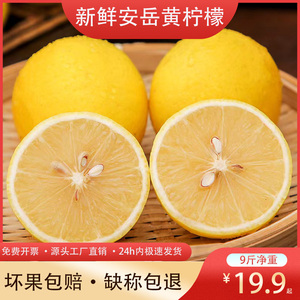 柠檬新鲜四川安岳黄柠檬尤力克新鲜水果薄皮多汁奶茶商用一二三级