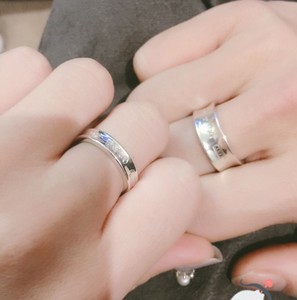 代购tiffany/蒂芙尼情侣i love指环1837戒指黑钛对戒男女生日礼物