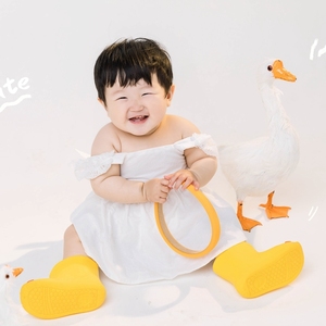 儿童摄影主题服装萌萌的小鸭子周岁照影楼宝宝艺术照1-2岁拍照服