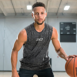 库里无袖t恤男运动背心速干透气科比篮球训练服詹姆斯坎肩健身服