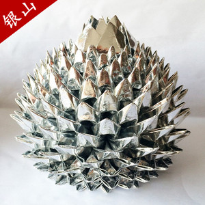 纯手工金银纸折金山银山般若莲花荷花金座元宝锡箔寺庙白色五七花