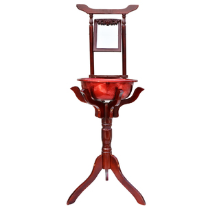 间脸盆架实木置物浴室仿古落地面盆架毛巾架老式农村木头2人付款179