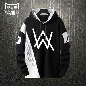 alan walker艾伦沃克街头连帽卫衣假两件长袖衣服休闲冬季