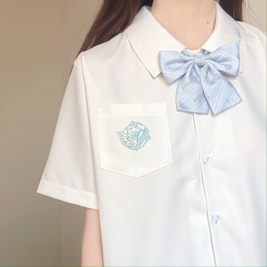 【刺篇原创】【小松羽织】 原创日系jk制服正版短袖刺绣白衬衫