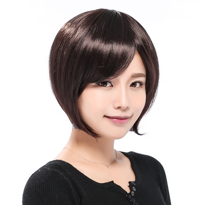 中老年假发真发女短发妈妈短直发中年女士假发逼真波波头真人发丝