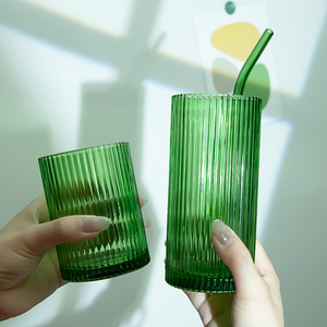 水杯女玻璃杯绿色