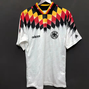 珍藏复古足球服德国队94世界杯主场球衣马特乌斯克林斯曼diy印号