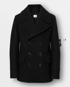 巴宝莉男士双排扣大衣