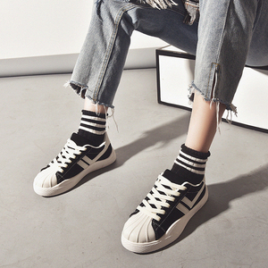 小白鞋ins街拍chic港风bf软妹板鞋女韩版ulzzang原宿百搭学生帆布