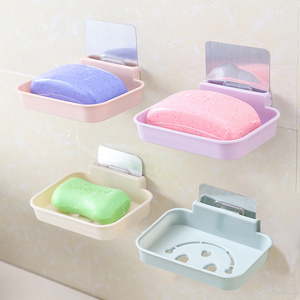 无痕粘贴浴室肥皂盒壁挂式卫生间沥水香皂架收纳盒创意置物香皂盒