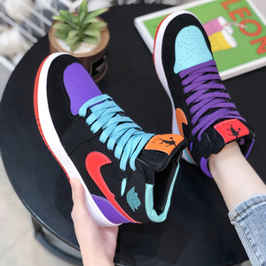 aj女鞋秋冬高帮糖果鸳鸯鞋女e1nike0yundng新款运动板鞋休闲鞋