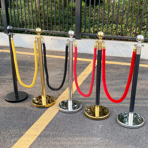 一米挂绳礼宾杆酒店银行隔离带警戒线伸缩带不锈钢排队护栏迎宾柱