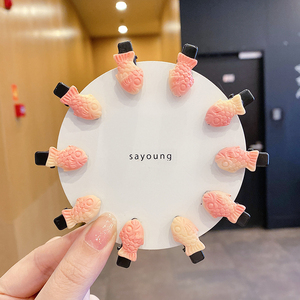 小鱼发夹刘海夹儿童发饰女童宝宝发卡鸭嘴夹日系卡通小夹子头饰女