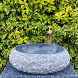 石头洗手盆复古卫生间石材台上盆庭院阳台洗脸盆艺术面盆户外水池