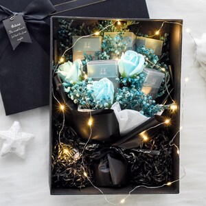 520生日礼物送男士女生朋友创意香茶烟满天星干花束礼盒礼品带灯