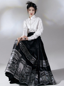 新中式马面裙套装一整套古典风女装改良版汉服小个子学生日常可穿