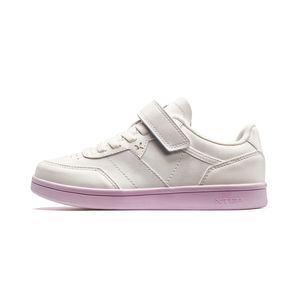 xtep/特步 女童板鞋20年春新款中大童革面儿童小白鞋680114319550