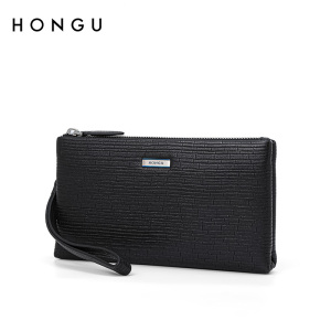 hongu/红谷男包手包男真皮正品信封包大容量手拿包头层羊皮手抓包