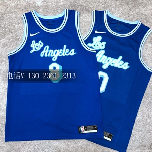 湖人队8号科比球衣纪念版城市版kobe复古蓝色限定前8后24号正品