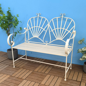 欧式铁艺单人双人靠背椅阳台花园桌椅套装庭院休闲复古椅子长桌子