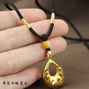 纯金挂件绳 黄金吊坠挂绳 金吊坠绳 金绳 黄金项链绳纯手工编织绳