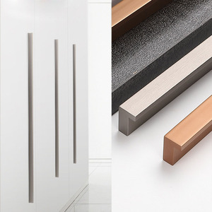 加长柜门拉手金色现代简约橱柜门把手抽屉衣柜子手柄铝合金1米l型